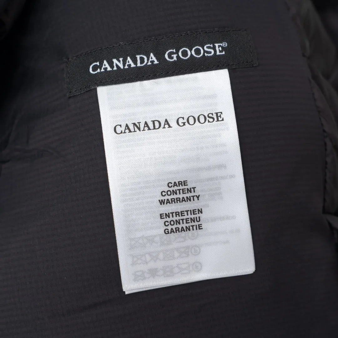P880 CANADA GOOSE丨Canada Goose 5079 single zipper sleeve logo stand collar down jacket Color: Black Size: S-XXL